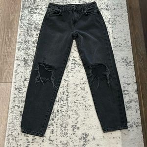 EUC black Distressed Denim